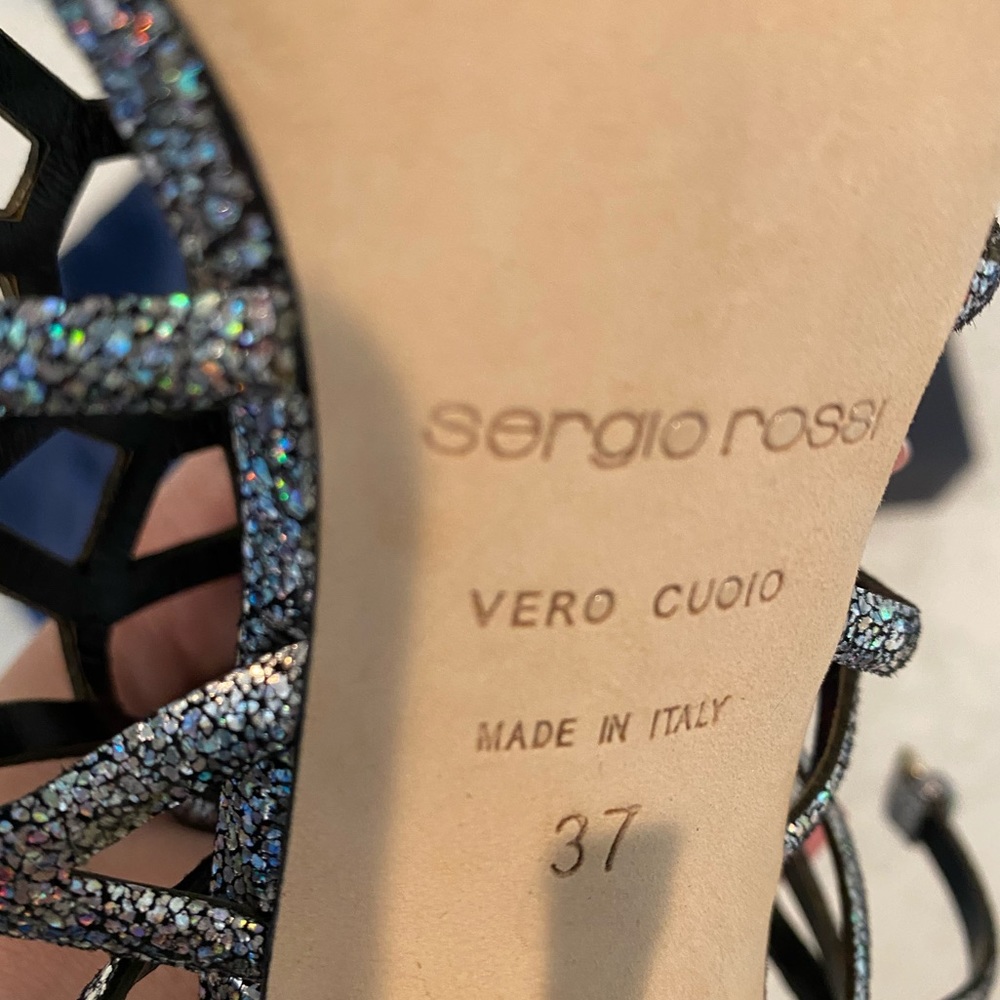 New Sergio Rossi silver puzzle sandals - Picture 12 of 15